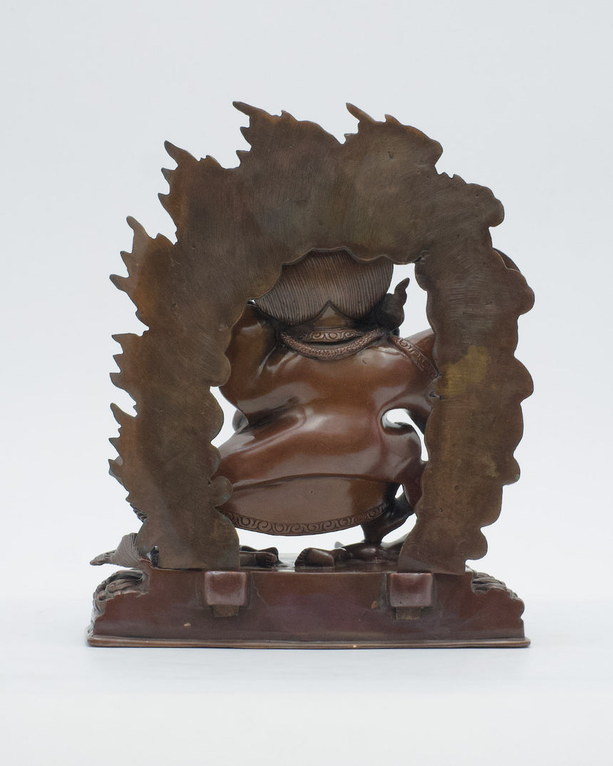 Kajupa Mahakala Copper Oxidized Statue | Dark Copper