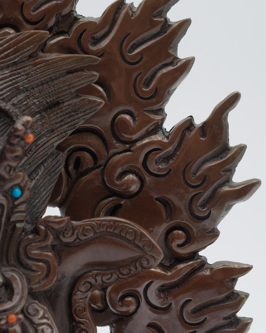 Kajupa Mahakala Copper Oxidized Statue | Dark Copper