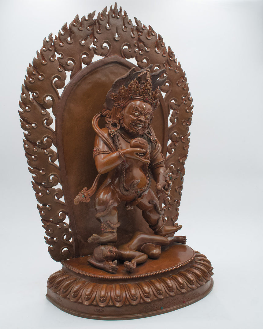 Dzambala Kuber Copper Statue | God of Wealth and Good Fortune