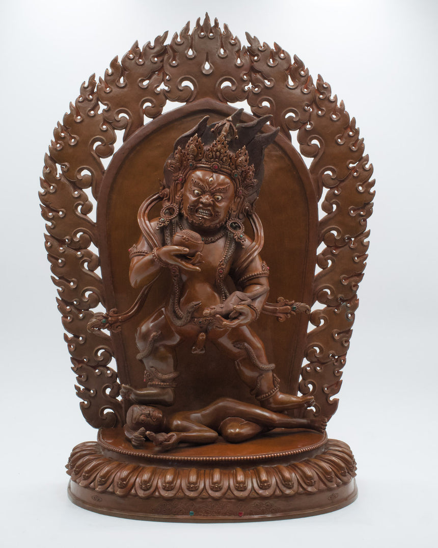 Dzambala Kuber Copper Statue | God of Wealth and Good Fortune