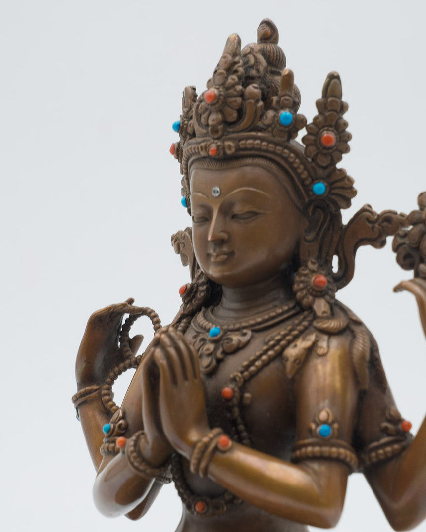 Chenrezig Copper Statue | Buddha of Compassion