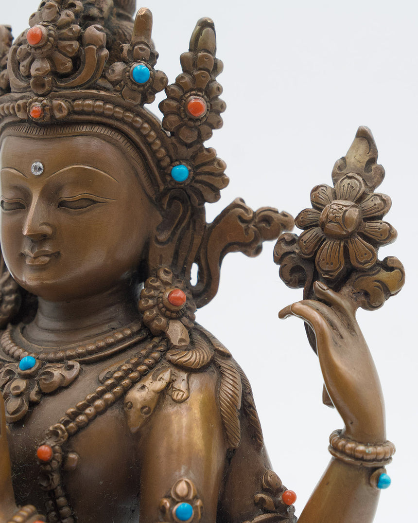 Chenrezig Copper Statue | Buddha of Compassion