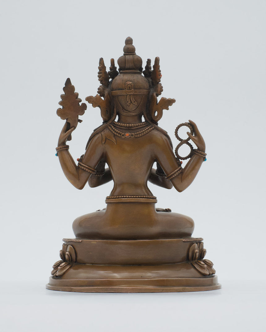 Chenrezig Copper Statue | Buddha of Compassion