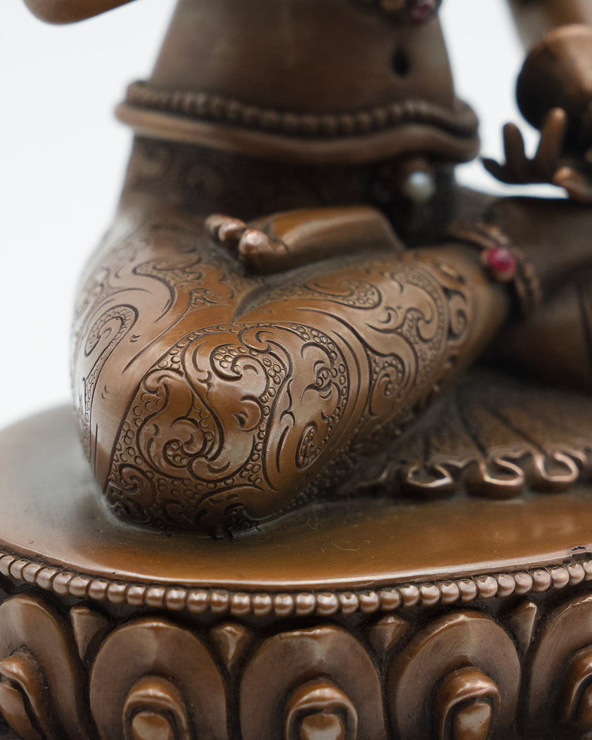 Vajrasattva Copper Oxidized Statue | Purification of Negative Karma