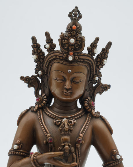 Vajrasattva Copper Oxidized Statue | Purification of Negative Karma