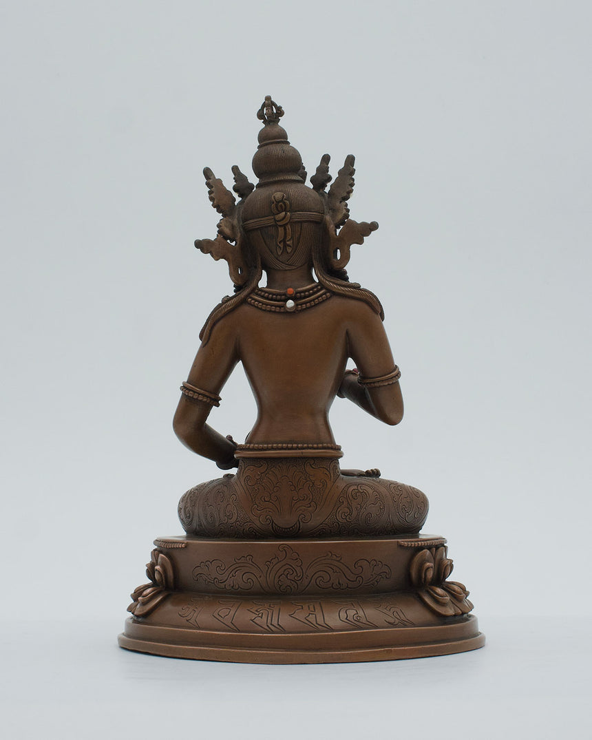 Vajrasattva Copper Oxidized Statue | Purification of Negative Karma