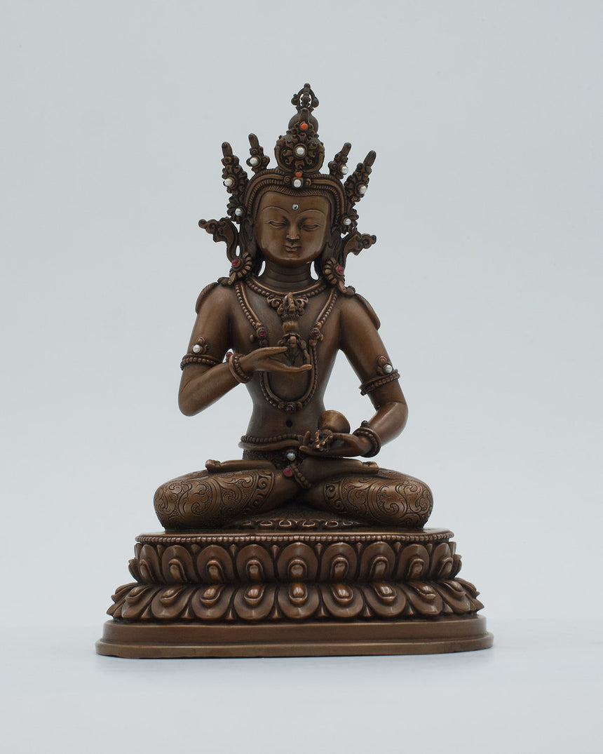 Vajrasattva Copper Oxidized Statue | Purification of Negative Karma