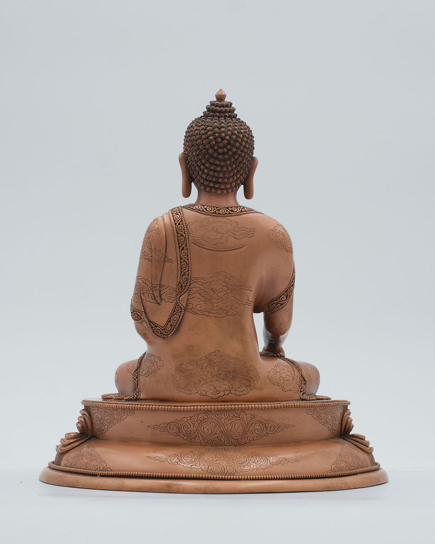 Shakyamuni Buddha with Copper Finish | For Enlightenment and Buddhist teachings