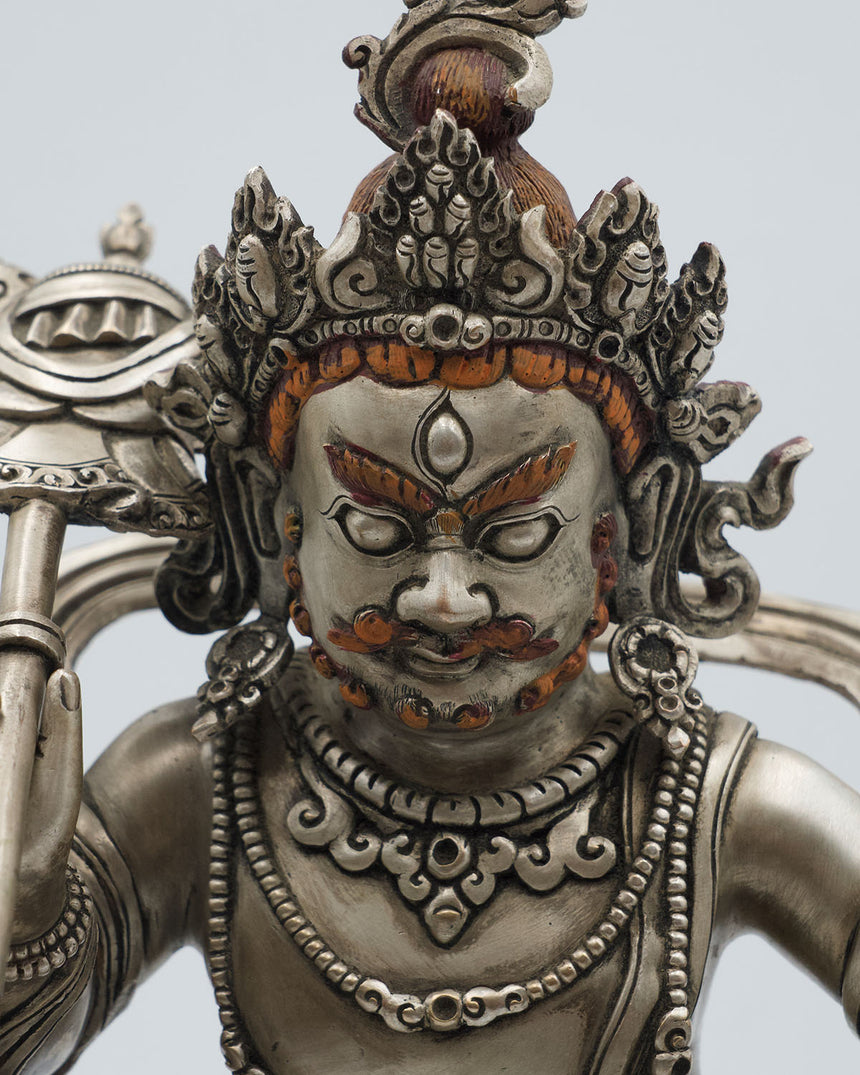 Lion Kuber Dzambala Copper Statue | God of wealth and prosperity