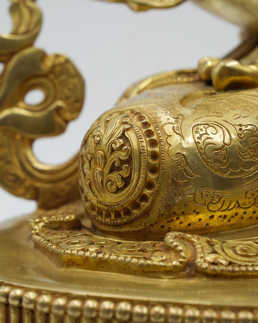 Aparmita Statue With Gold Finish | Deity of Infinite life and wisdom