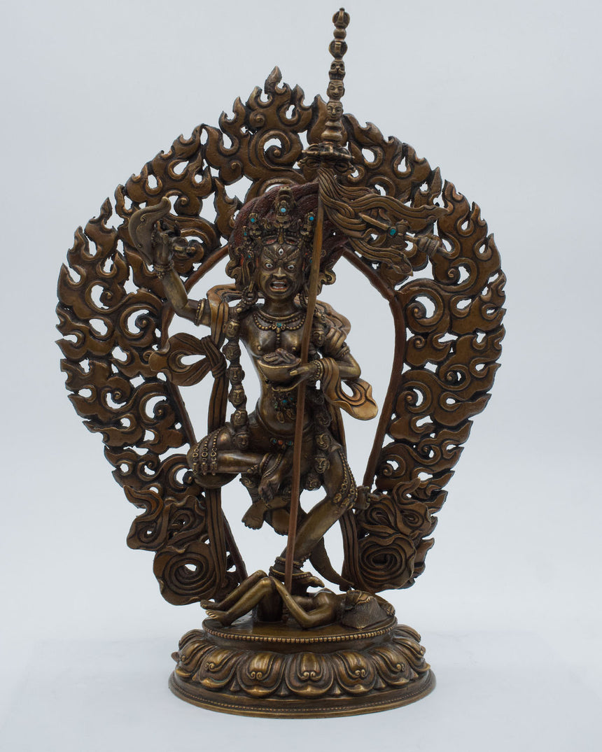 Dorje Phagmo Oxidized Copper Statue | Tantric deity of transformation of desire into enlightened wisdom