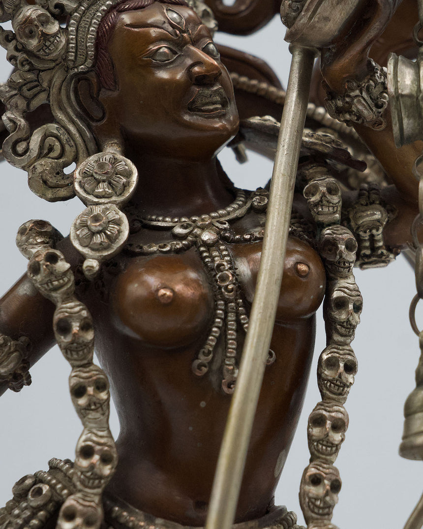 Vajrayogini Oxidized Copper Statue | Female Deity of Enlightenment