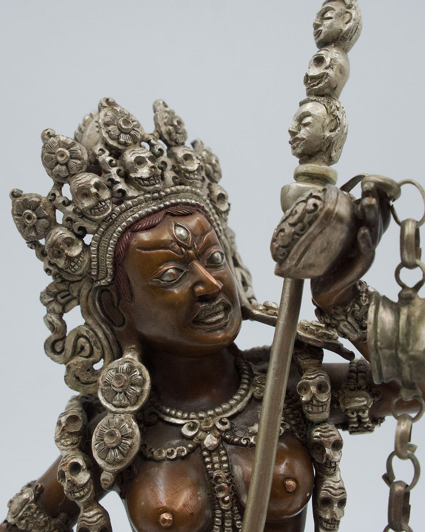 Vajrayogini Oxidized Copper Statue | Female Deity of Enlightenment