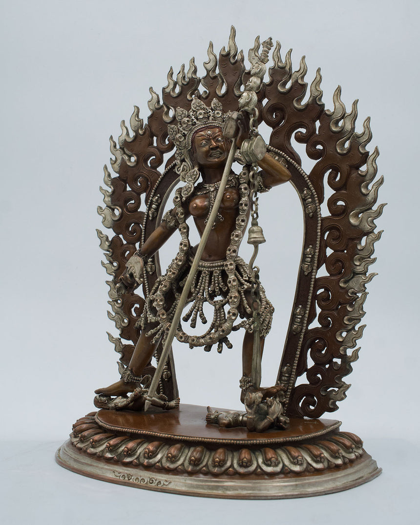 Vajrayogini Oxidized Copper Statue | Female Deity of Enlightenment