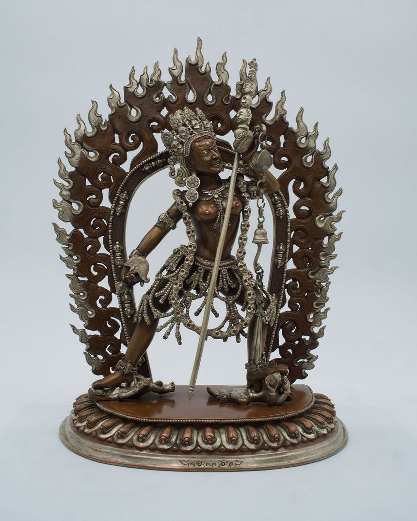 Vajrayogini Oxidized Copper Statue | Female Deity of Enlightenment