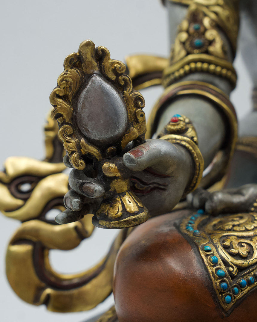 Chhatra Tara Silver Copper Statue | Tara of Protection