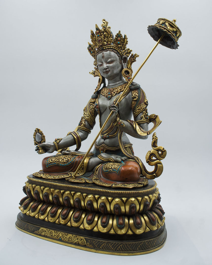 Chhatra Tara Silver Copper Statue | Tara of Protection