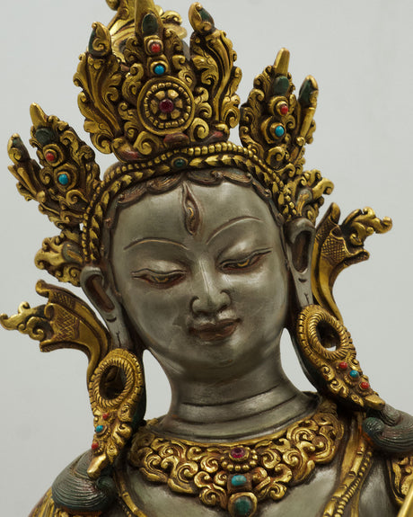 Chhatra Tara Silver Copper Statue | Tara of Protection