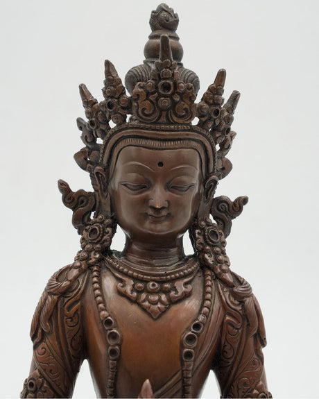 Aparmita Copper Oxidized Statue | Deity of Infinite life and wisdom