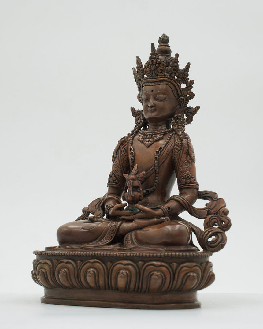 Aparmita Copper Oxidized Statue | Deity of Infinite life and wisdom