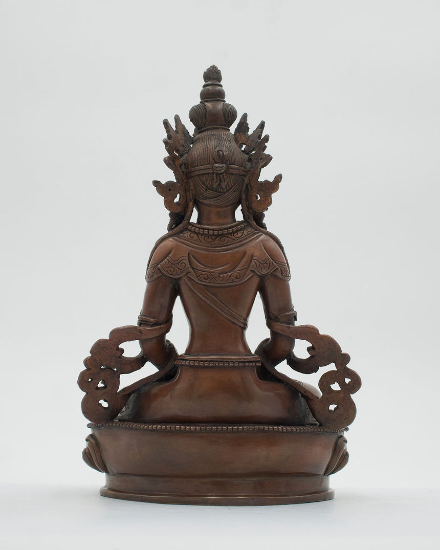 Aparmita Copper Oxidized Statue | Deity of Infinite life and wisdom