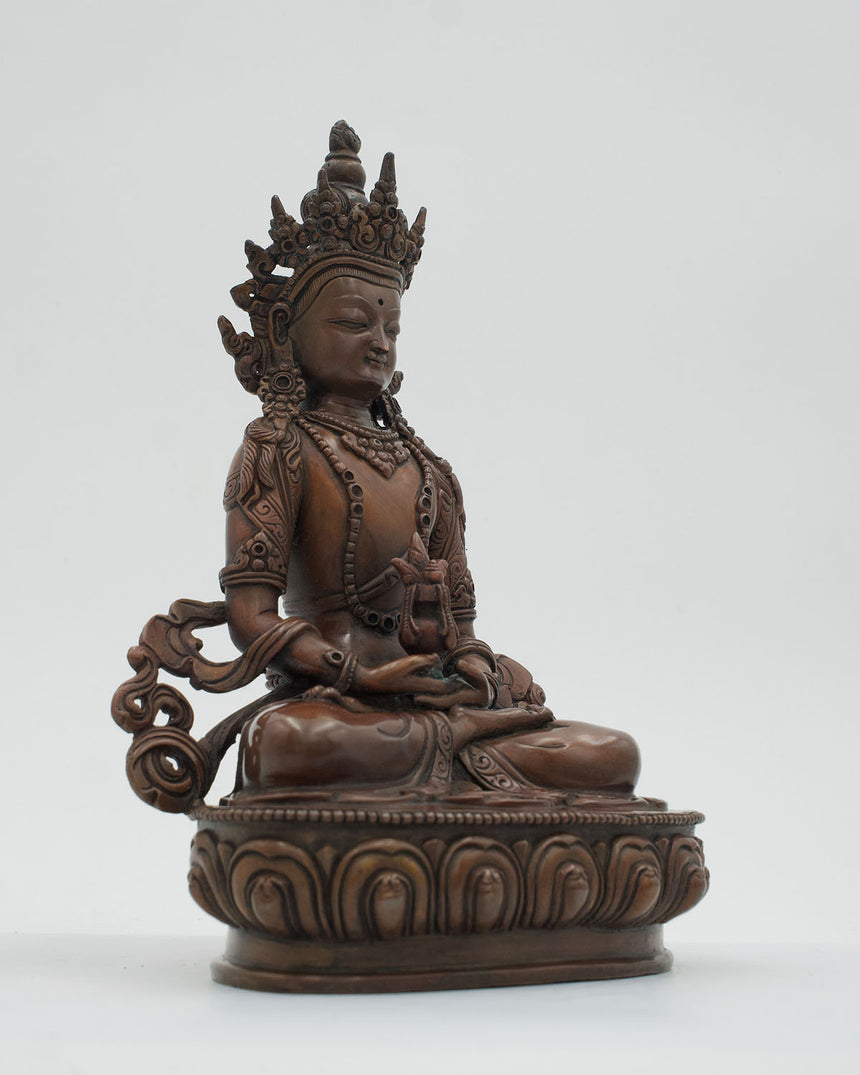 Aparmita Copper Oxidized Statue | Deity of Infinite life and wisdom