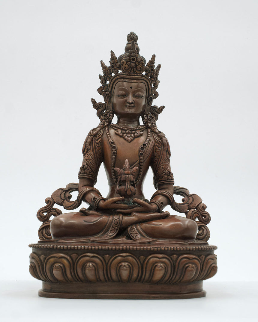 Aparmita Copper Oxidized Statue | Deity of Infinite life and wisdom