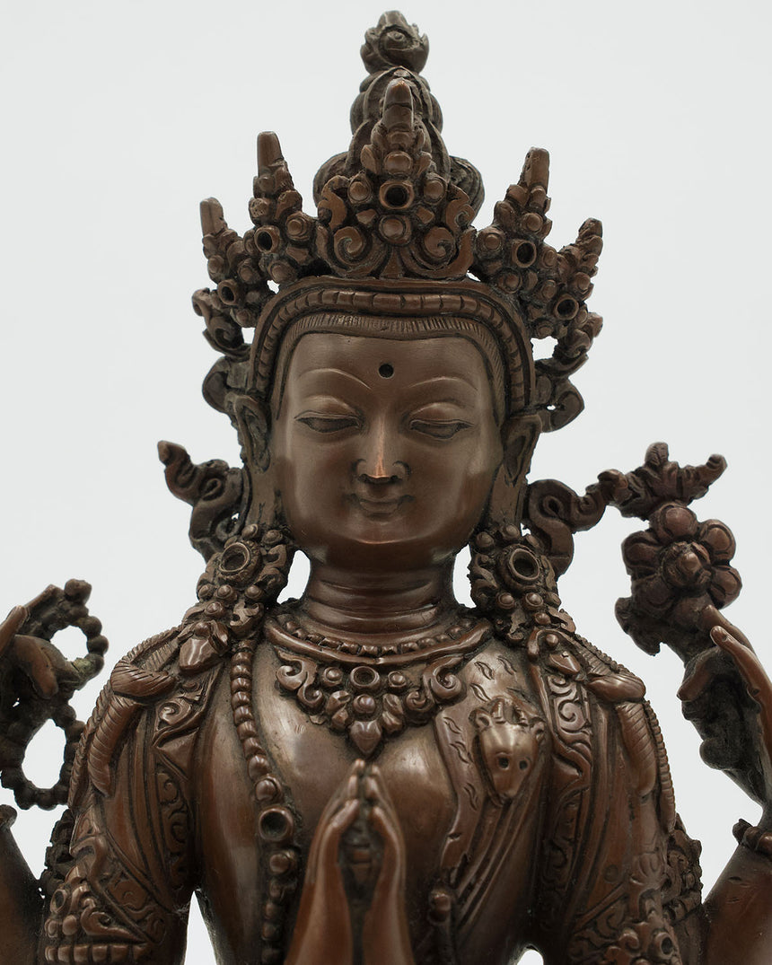 Chenrezig Copper Statue | Compassion of all Buddhas