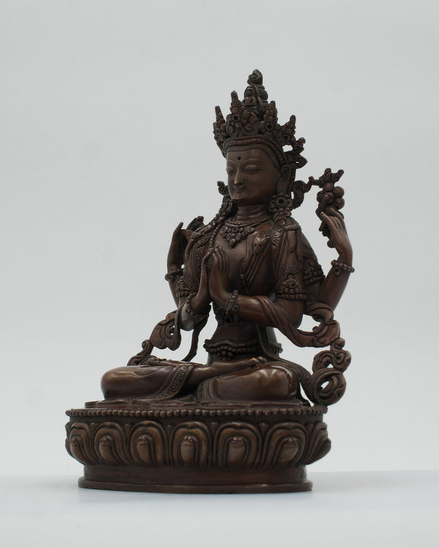 Chenrezig Copper Statue | Compassion of all Buddhas