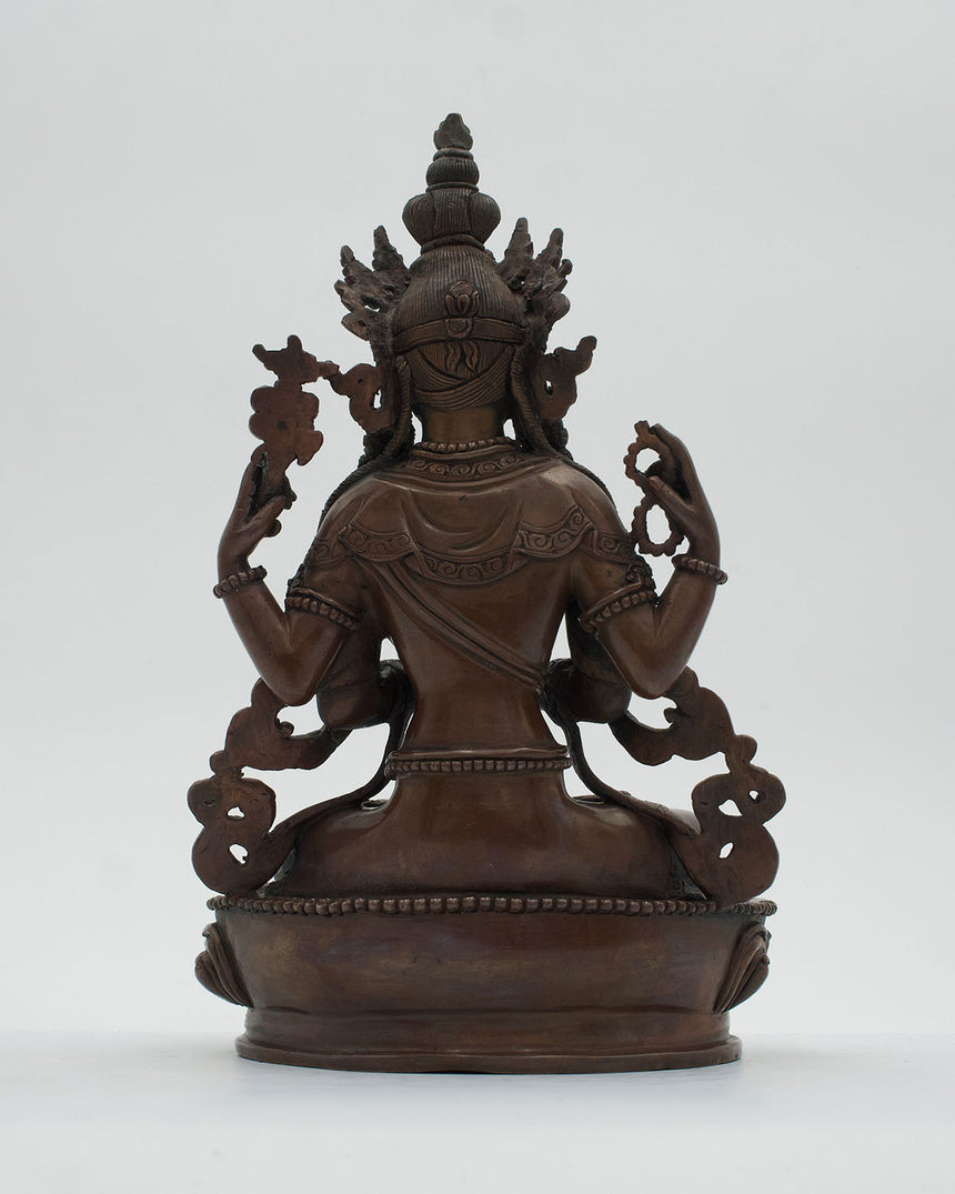 Chenrezig Copper Statue | Compassion of all Buddhas