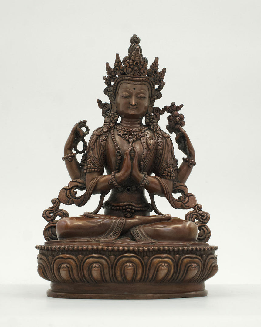 Chenrezig Copper Statue | Compassion of all Buddhas