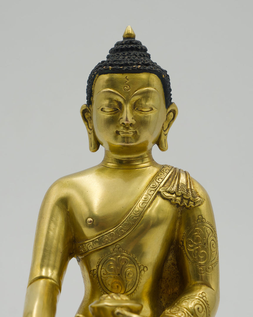 Shakyamuni Buddha with Gold Finish | For Enlightenment and Buddhist teachings