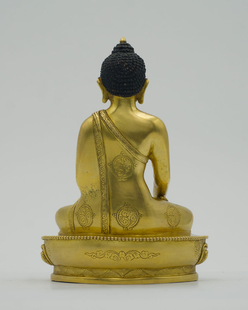 Shakyamuni Buddha with Gold Finish | For Enlightenment and Buddhist teachings