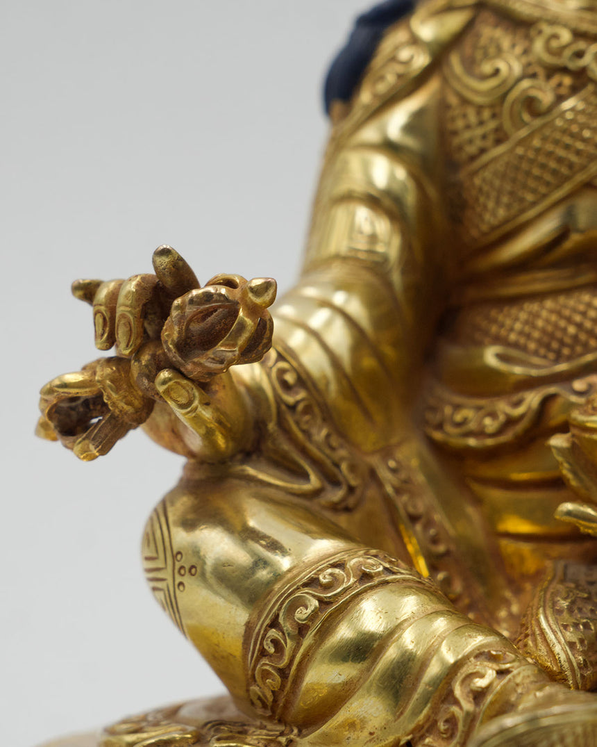 Padmasambhav | Guru Rinpoche Copper Statue with Gold Finish | Founder of Tibetan Buddhism