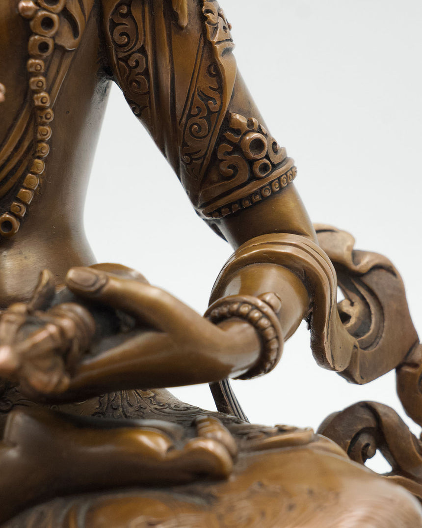 Vajrasattva Oxidized Copper Statue | Deity of Purification and Cleansing of Negative Karma