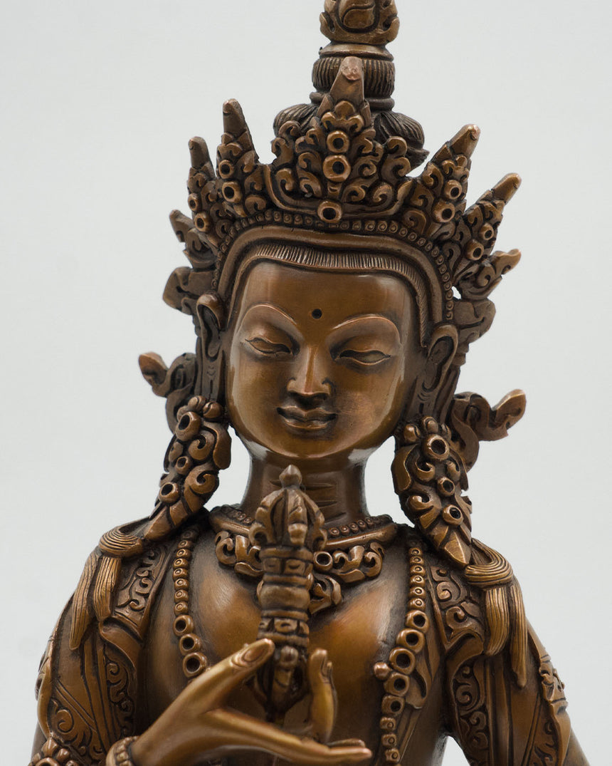 Vajrasattva Oxidized Copper Statue | Deity of Purification and Cleansing of Negative Karma