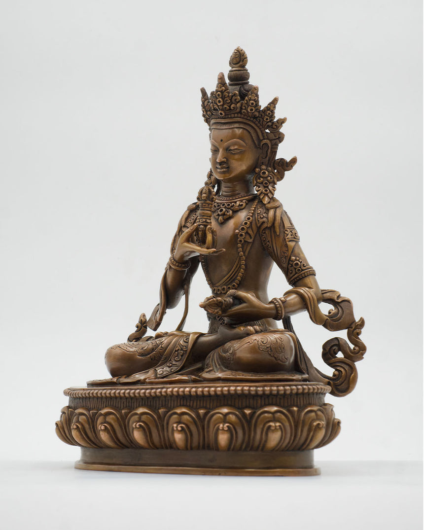 Vajrasattva Oxidized Copper Statue | Deity of Purification and Cleansing of Negative Karma