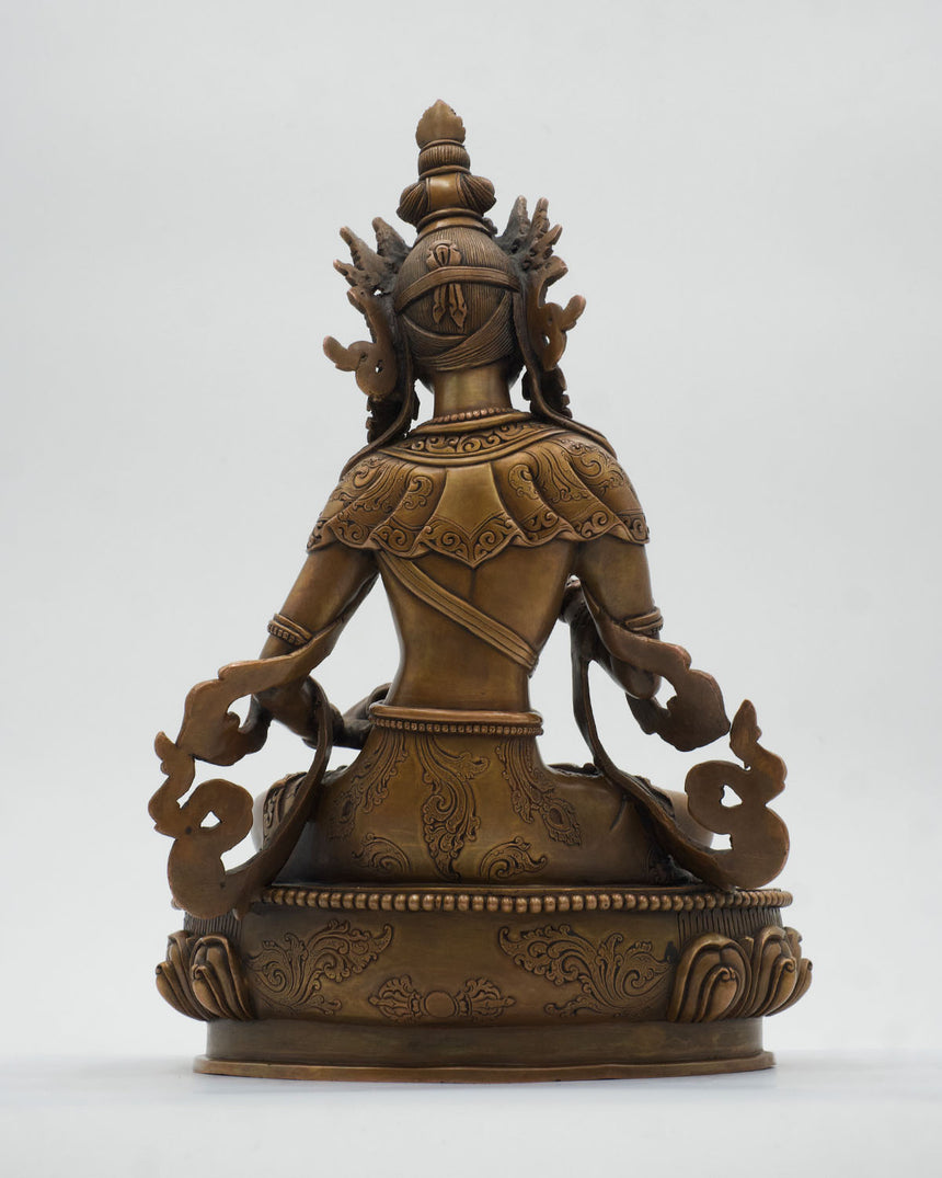 Vajrasattva Oxidized Copper Statue | Deity of Purification and Cleansing of Negative Karma