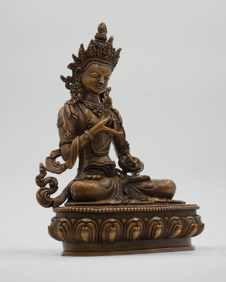 Vajrasattva Oxidized Copper Statue | Deity of Purification and Cleansing of Negative Karma