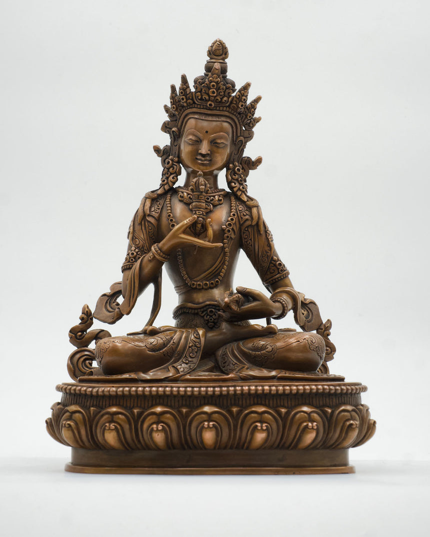 Vajrasattva Oxidized Copper Statue | Deity of Purification and Cleansing of Negative Karma